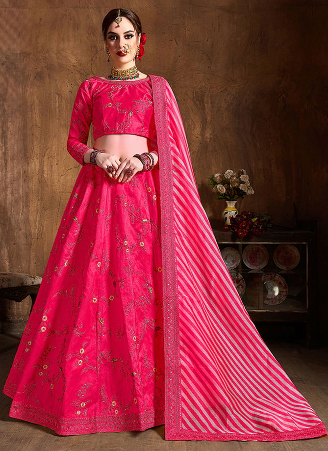 Heavy Silk Wedding Wear Embroidery Work Lehenga Cholis Collection